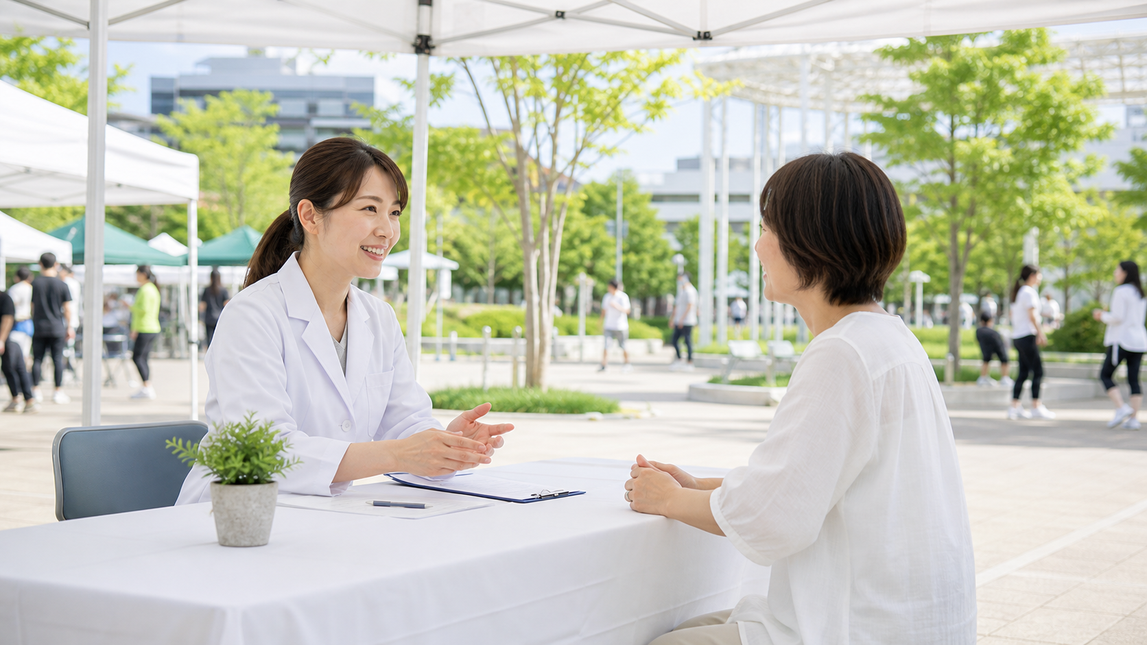 健康相談を行うブースの写真